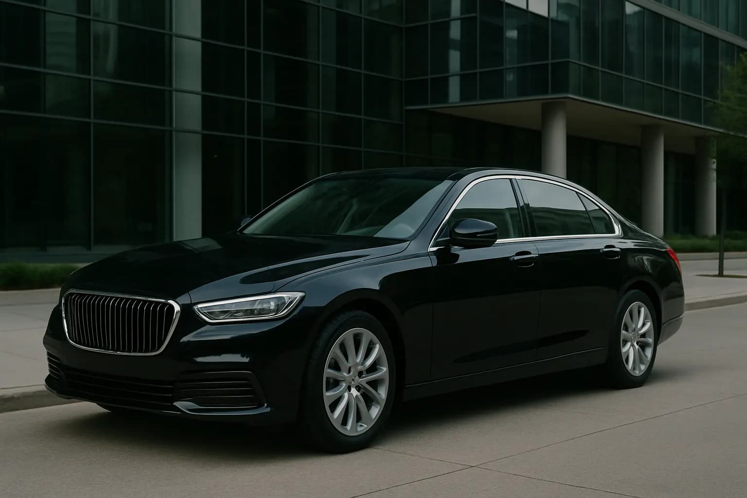 Modern sedan from the QuickPickups fleet used for private transfers in Barcelona